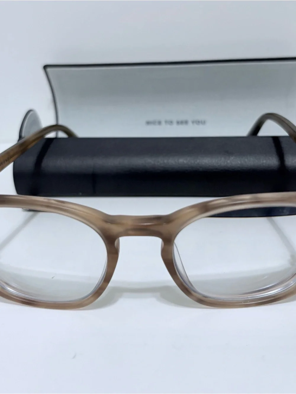 Warby Parker Women's Taupe Translucent Glasses & Case
